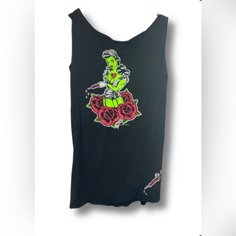 🧟‍♀️💉🌹Too Fast "It's Alive!" Zombie Nurse T-Shirt Dress